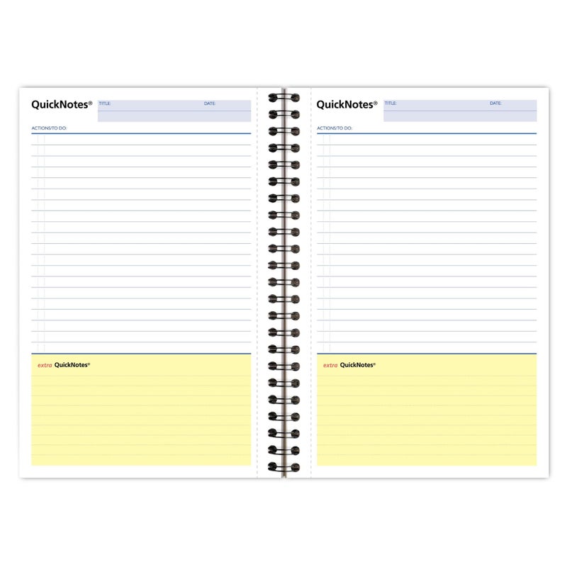 Cambridge Limited Business Notebook with QuickNotes, Legal Ruled Paper, 5" x 8", 80 Sheets, Flexible Soft Touch Cover, Wirebound, Gray (06096) - Image 3